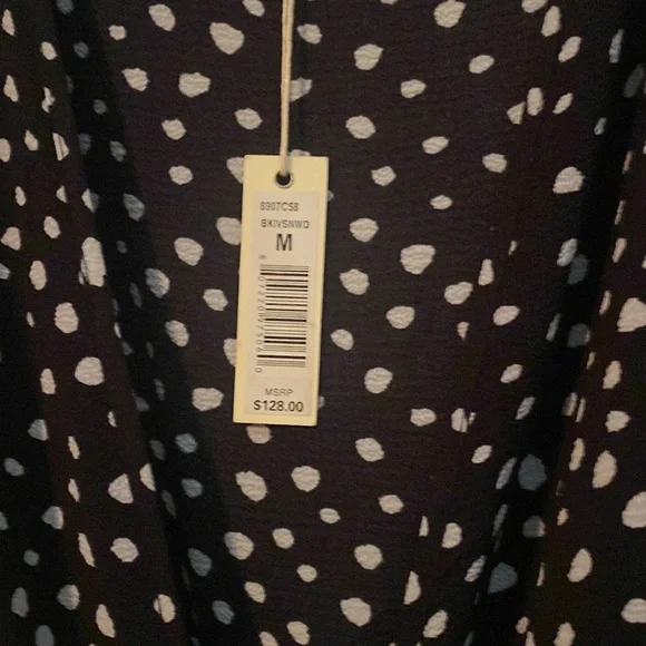 Max Studio Patterned Ruffle Wrap Midi Dress New with tags size M - Picture 16 of 16